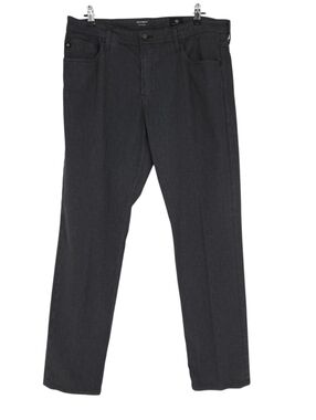 AG Adriano Goldschmied Everett Slim Straight Chino Pants Gray Glen Plaid 36 X 32